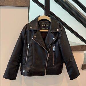 Zara Kids Black Biker Jacket
